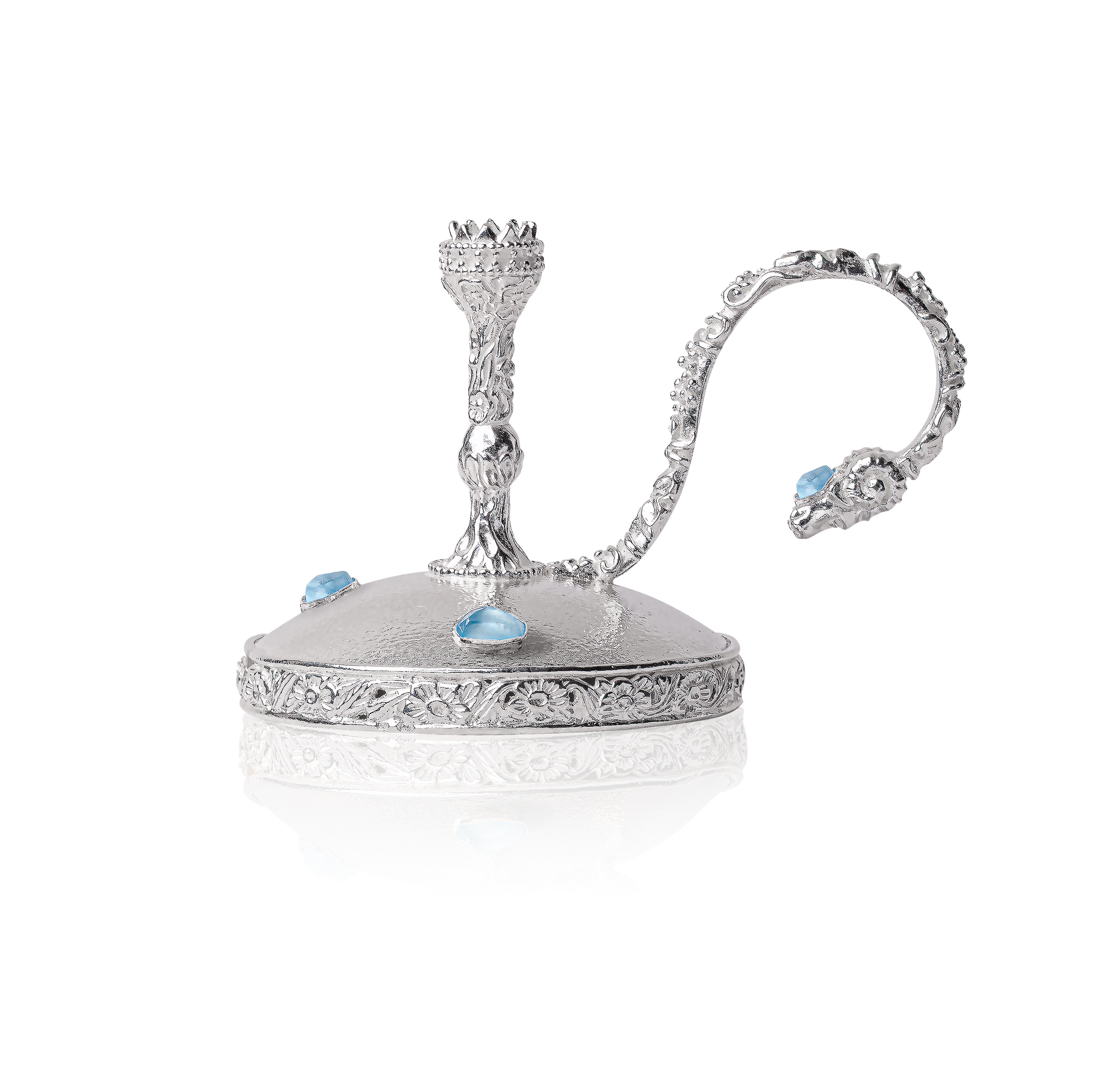 Silver Candle Holder from Marilisi Jewelry House with topaz perfect gift